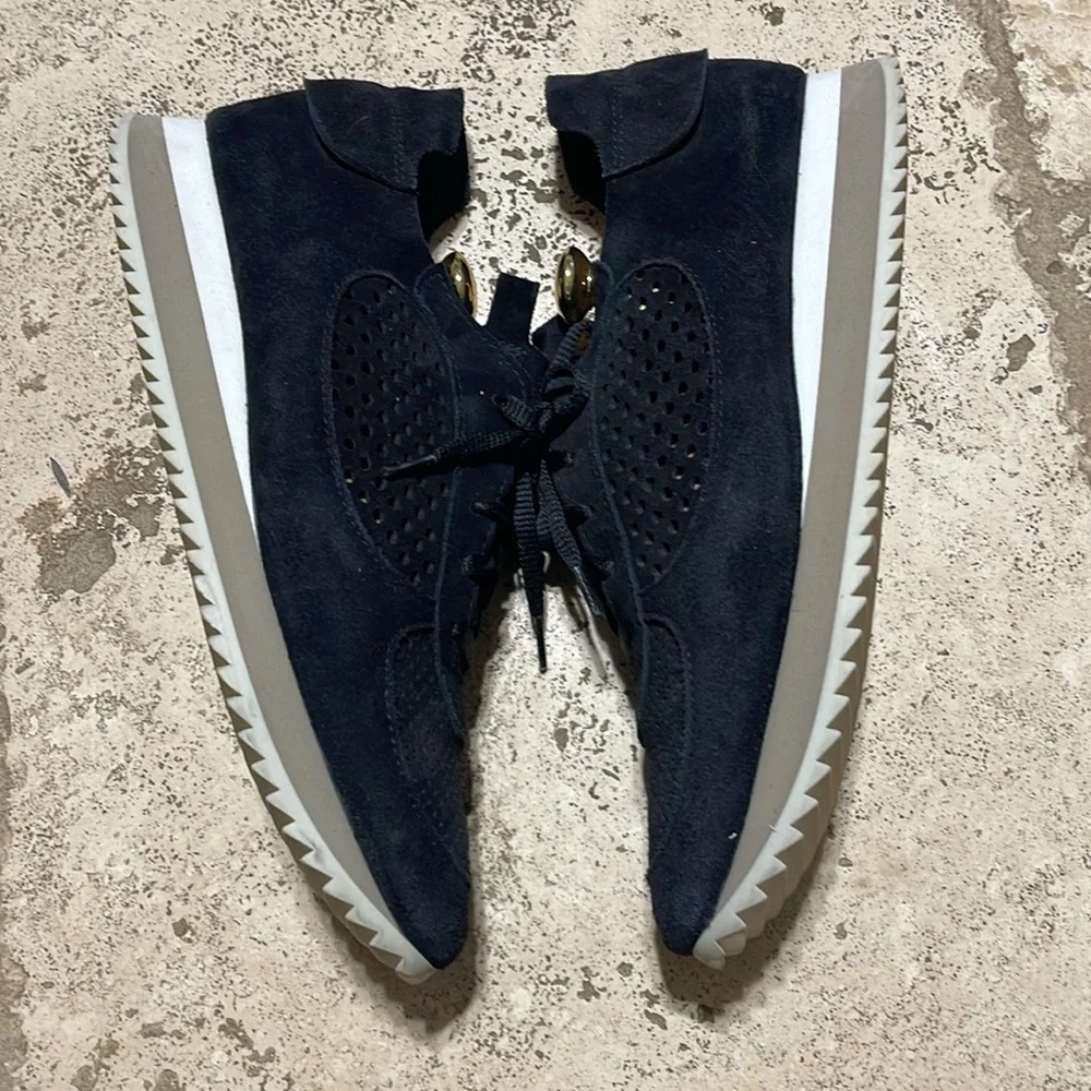 Pedro Garcia Omega Suede Sneakers Black Size 44 - Picture 5 of 13